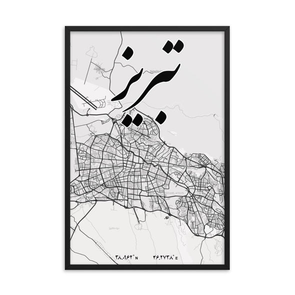 PERSIAN CITIES MAP WALLART - CYRUS GALLERY